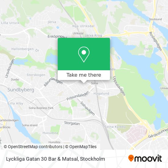 Lyckliga Gatan 30 Bar & Matsal map