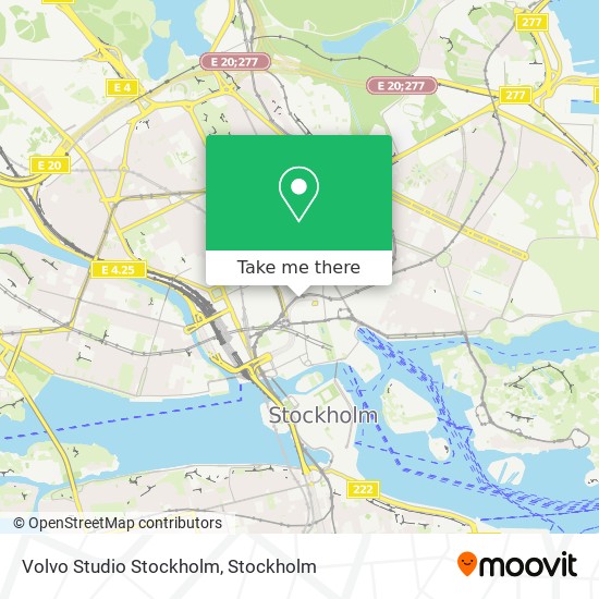 Volvo Studio Stockholm map