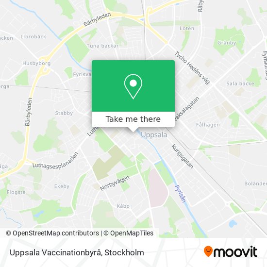 Uppsala Vaccinationbyrå map