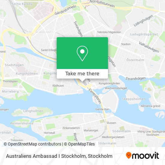 Australiens Ambassad I Stockholm map