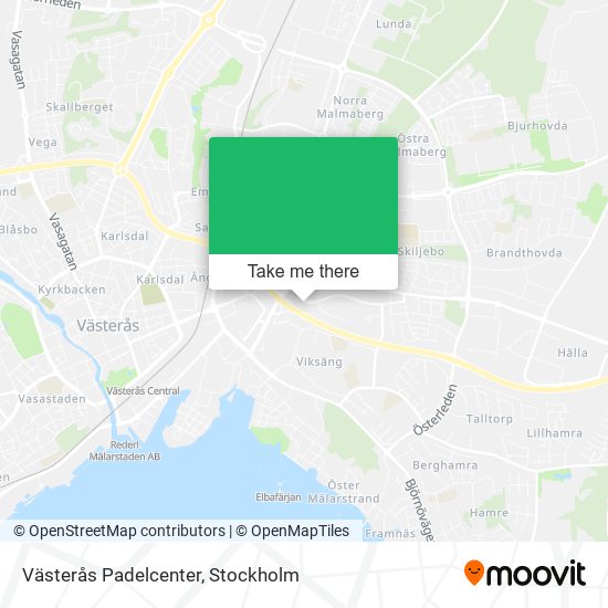 Västerås Padelcenter map