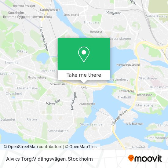 Alviks Torg;Vidängsvägen map
