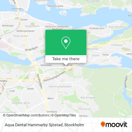Aqua Dental Hammarby Sjöstad map