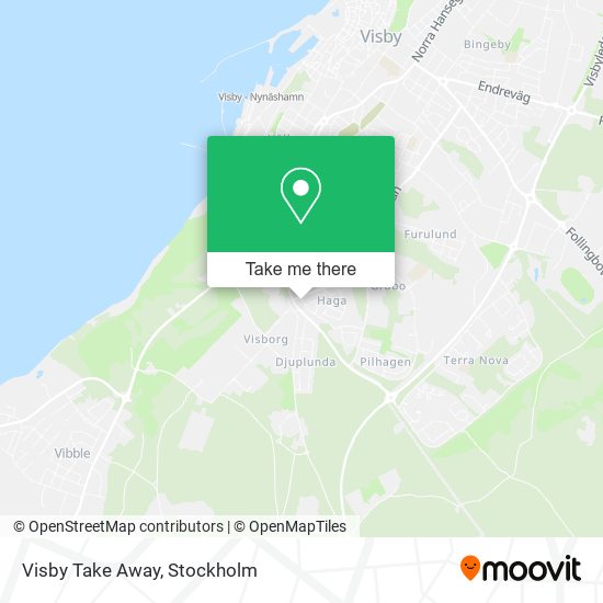 Visby Take Away map