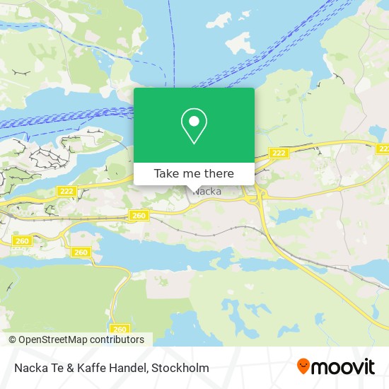 Nacka Te & Kaffe Handel map