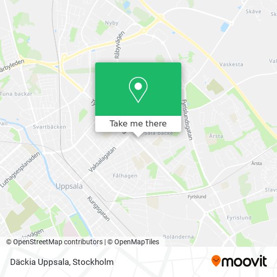 Däckia Uppsala map