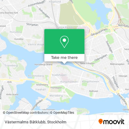 Västermalms Båtklubb map