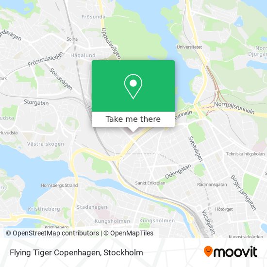 Flying Tiger Copenhagen map