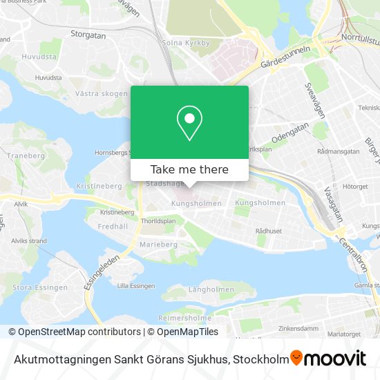 Akutmottagningen Sankt Görans Sjukhus map