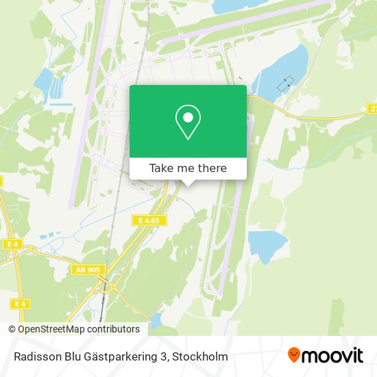 Radisson Blu Gästparkering 3 map