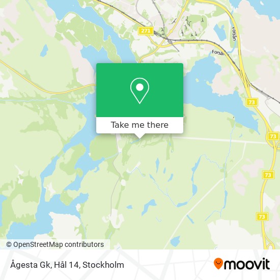 Ågesta Gk, Hål 14 map