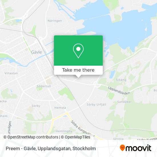 Preem - Gävle, Upplandsgatan map