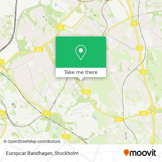 Europcar Bandhagen map