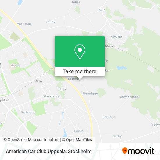 American Car Club Uppsala map