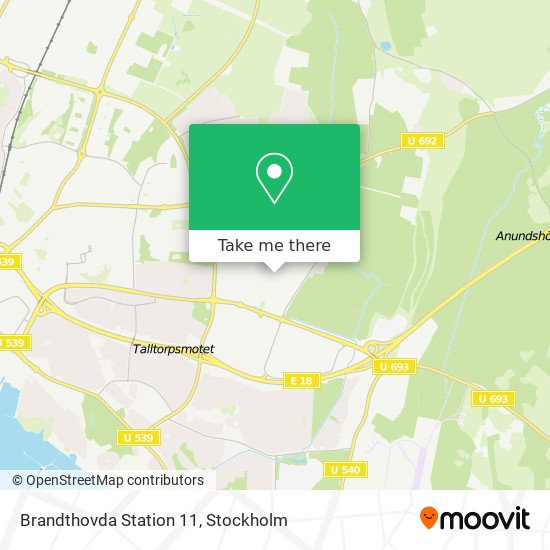 Brandthovda Station 11 map