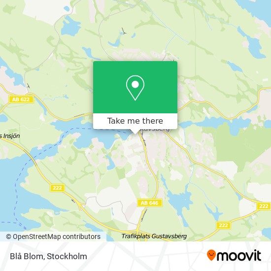 Blå Blom map