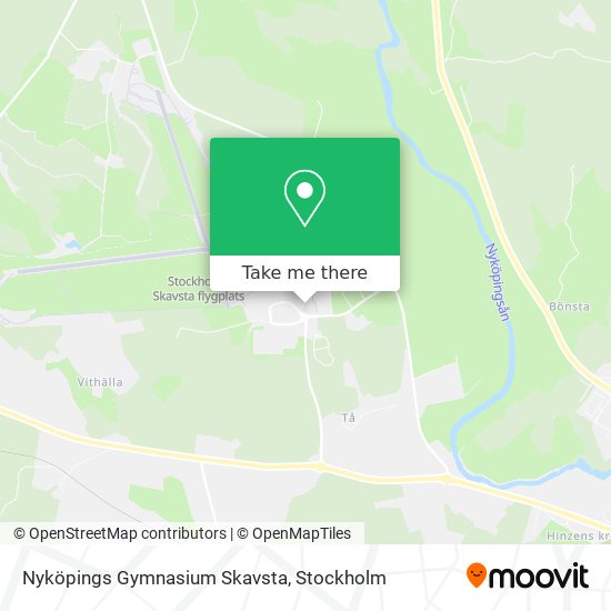 Nyköpings Gymnasium Skavsta map