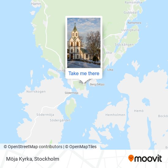 Möja Kyrka map