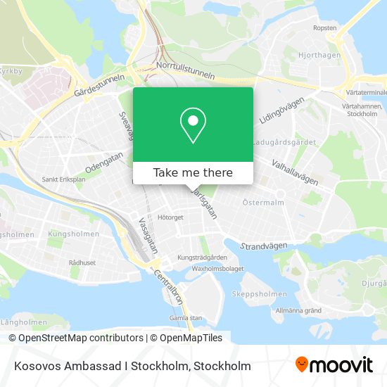 Kosovos Ambassad I Stockholm map