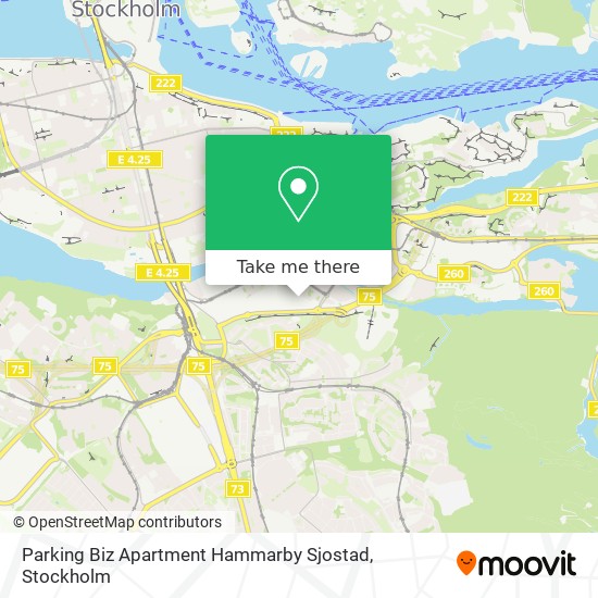 Parking Biz Apartment Hammarby Sjostad map