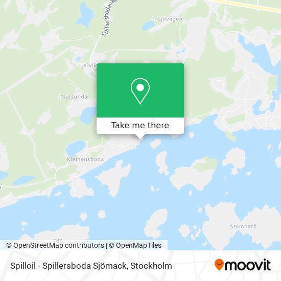 Spilloil - Spillersboda Sjömack map