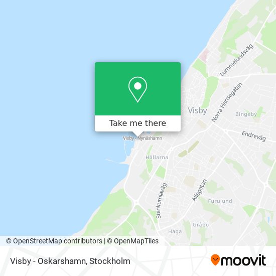 Visby - Oskarshamn map