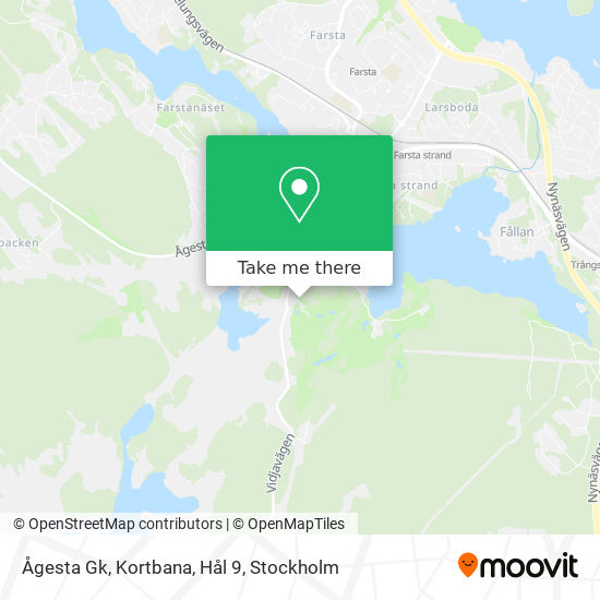 Ågesta Gk, Kortbana, Hål 9 map