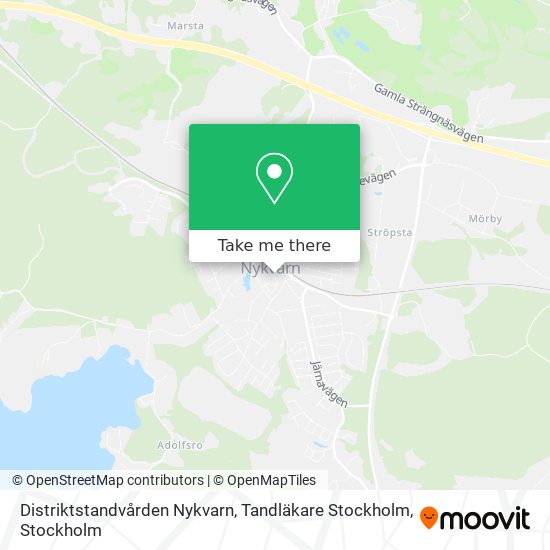 Distriktstandvården Nykvarn, Tandläkare Stockholm map