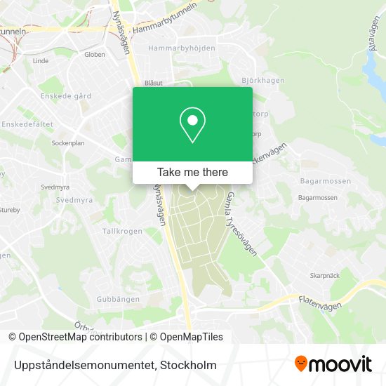 Uppståndelsemonumentet map