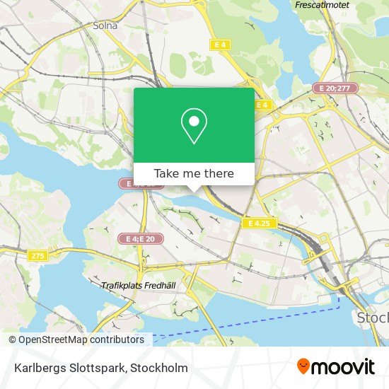 Karlbergs Slottspark map