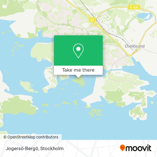 Jogersö-Bergö map