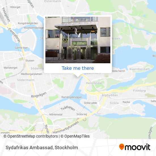 Sydafrikas Ambassad map