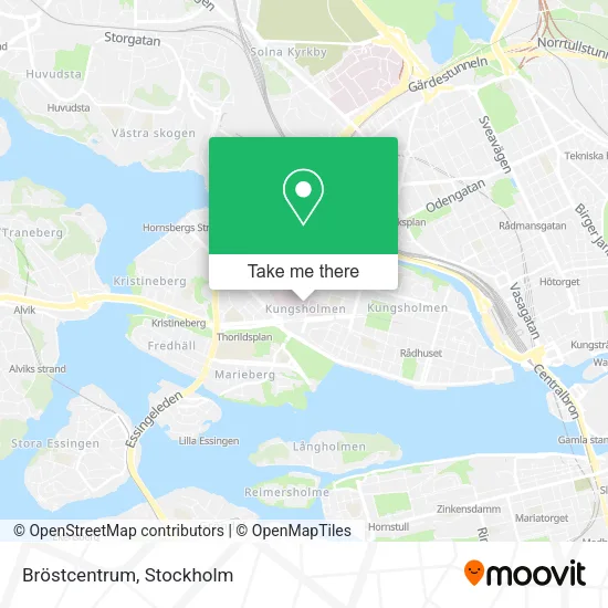 Bröstcentrum map