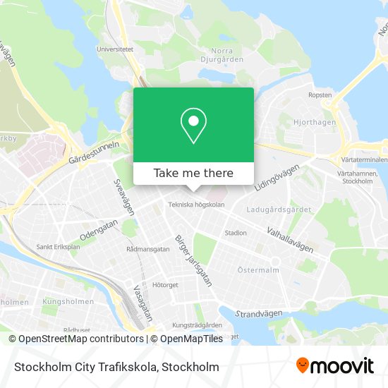 Stockholm City Trafikskola map