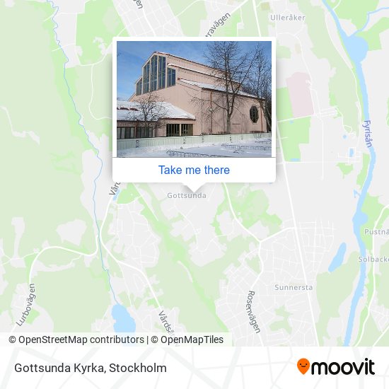 Gottsunda Kyrka map