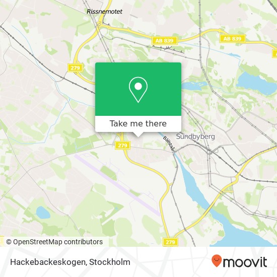 Hackebackeskogen map