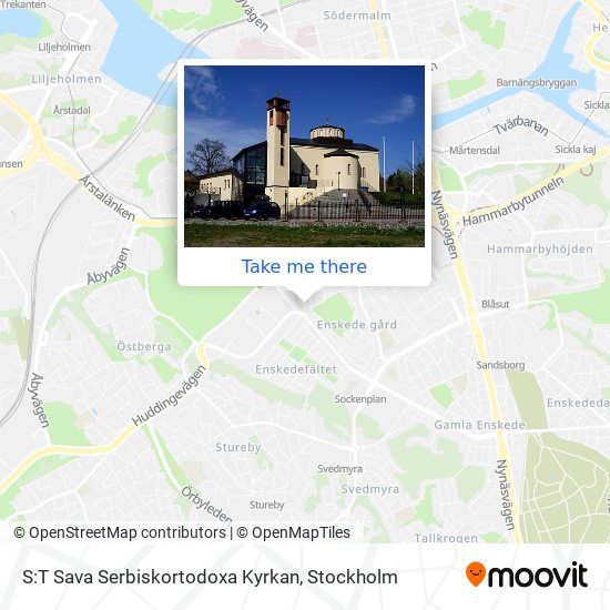 S:T Sava Serbiskortodoxa Kyrkan map