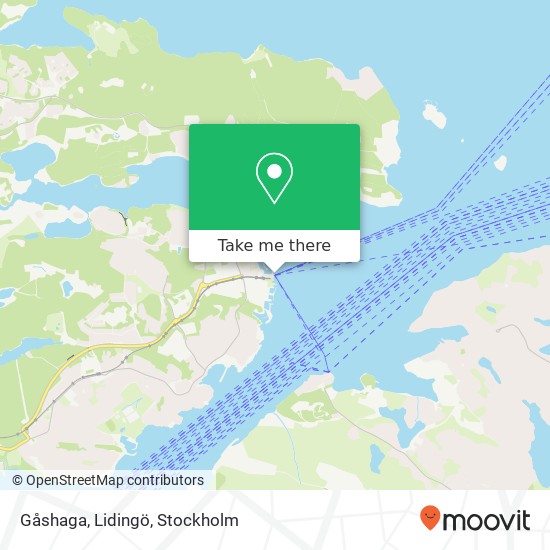 Gåshaga, Lidingö map