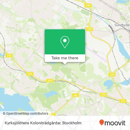 Kyrksjölötens Koloniträdgårdar map