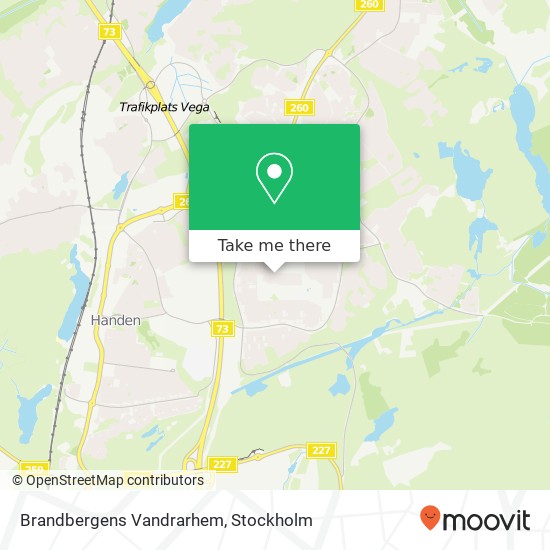 Brandbergens Vandrarhem map