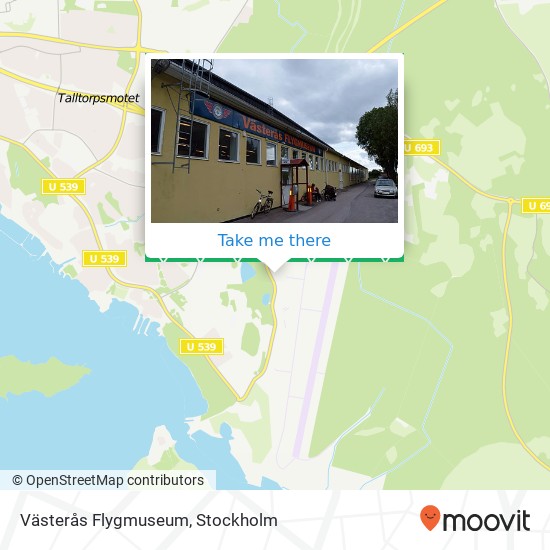 Västerås Flygmuseum map