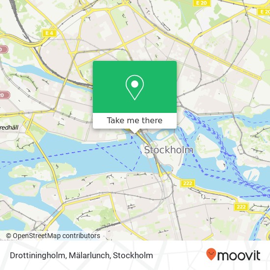 Drottiningholm, Mälarlunch map