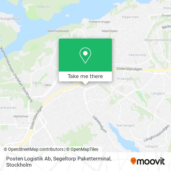 Posten Logistik Ab, Segeltorp Paketterminal map