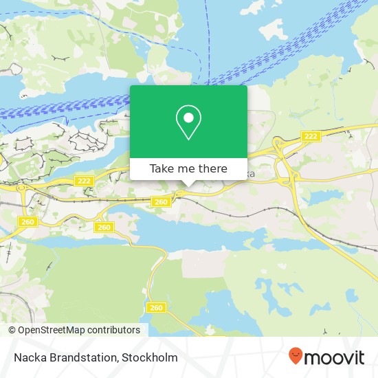 Nacka Brandstation map