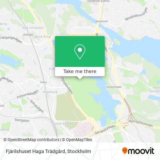 Fjärilshuset Haga Trädgård map