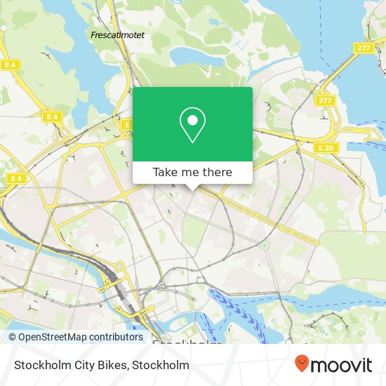 Stockholm City Bikes map