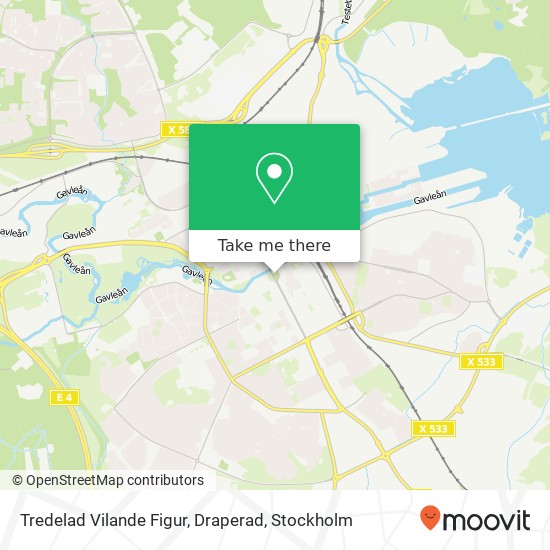 Tredelad Vilande Figur, Draperad map