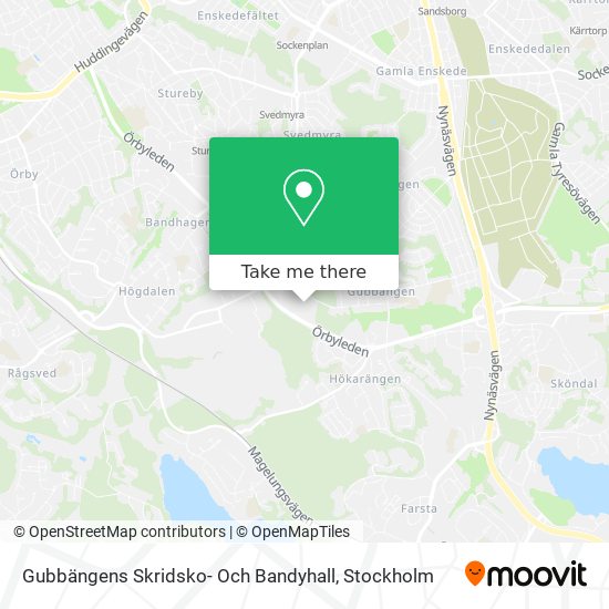 Gubbängens Skridsko- Och Bandyhall map