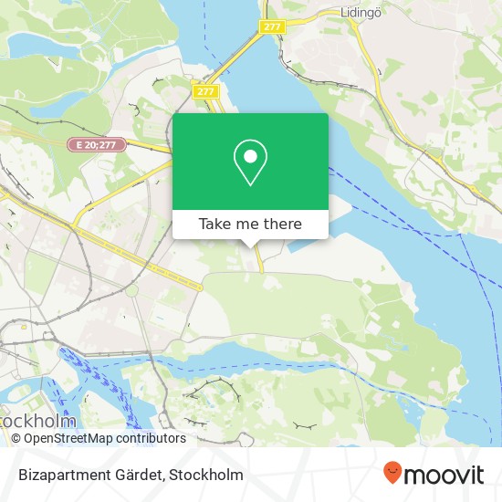 Bizapartment Gärdet map