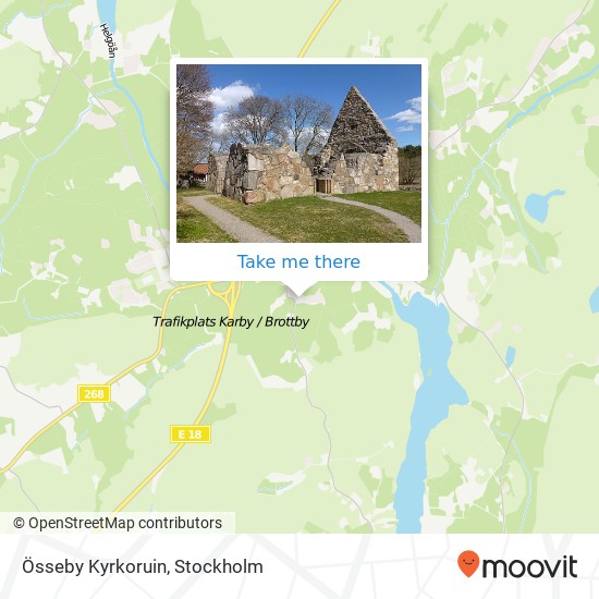 Össeby Kyrkoruin map